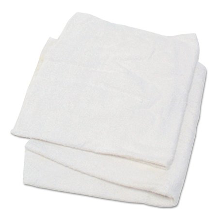 HOSPECO Woven Terry Rags, White, 15 x 17, 25 lb/Carton 537-25